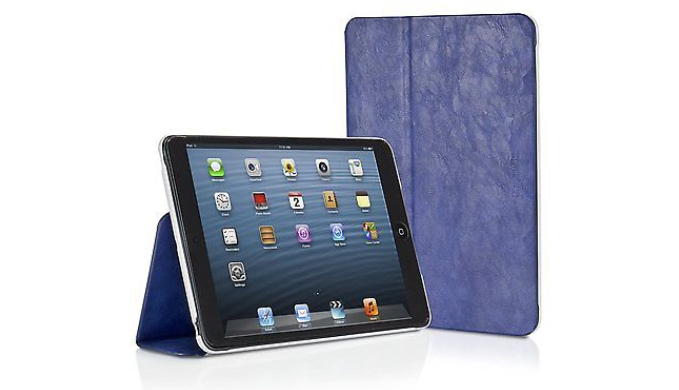 Blue Distressed Leather Folio Case for iPad Mini & Retina by XtremeMac - Ships Next Day!