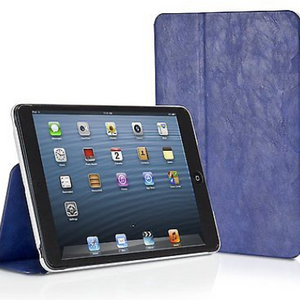 Blue Distressed Leather Folio Case for iPad Mini & Retina by XtremeMac - Ships Next Day!