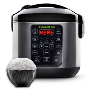 3 Squares Time Machine Stainless Steel Rice Cooker - Ships Next Day!