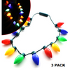 Christmas Light Bulb Necklace With Flashing Lights - Ships Next Day!