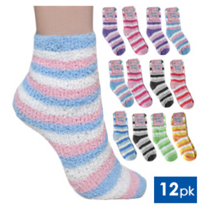 Ladies Soft Warm & Cozy Crew Socks - Packs of 12, 24, 36 and 48 - Ships Next Day!