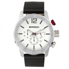 Breed Manuel Chronograph Leather-Band Watch w/Date - Silver - Ships Next Business Day!