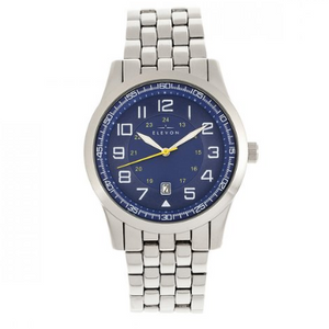 Elevon Garrison Bracelet Watch w/Date - Silver/Blue - Ships Next Business Day!