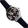 Sophie & Freda Key West Leather-Band Watch w/Swarovski Crystals - Silver/Black - Ships Next Business Day!