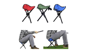 4 Pack: Folding Tripod Stool Chairs w/ Carry Strap - Perfect for all Outdoor Activities - Ships Next Day!