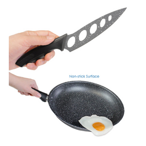 Granite Tuff Non-Stick Fry Pan + "Forever Sharp Knife Guaranteed" Combo Bundle - Ships Next Day!