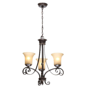 Hampton Bay 14708 Bayessex 3-Light Aged Black Chandelier - Ships Next Day!