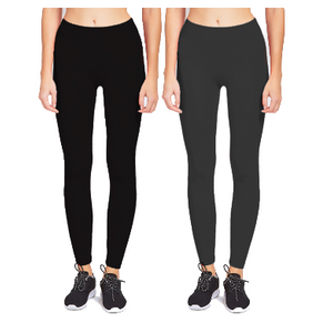 Mechaly Women's Full Length Fit Performance Nylon Leggings One Size - 2 Pack - Ships Next Day!