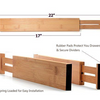 4 Pack: Bamboo Adjustable Drawer Dividers - Organize Today - Ships Next Day!