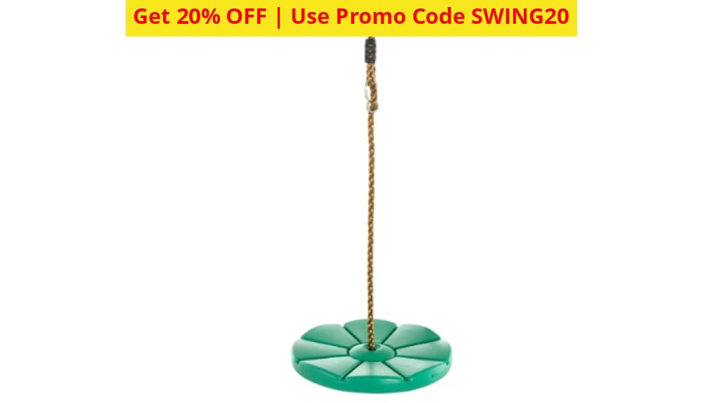 Swingan Cool Disc Swing With Adjustable Rope - Ships Next Day!