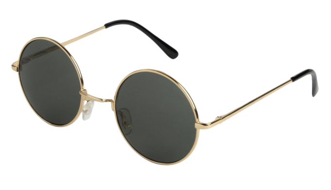 Mechaly Classic Round Style Gold Sunglasses - Ships Next Day!