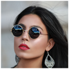 Mechaly Classic Round Style Gold Sunglasses - Ships Next Day!