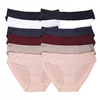 Mechaly Women's 12 Pack Apparel Lace Hipster Bikini Panties  (2Cream, 2Coral, 2Plum, 2Taupe, 2Grey, 2Black) - Ships Next Day!