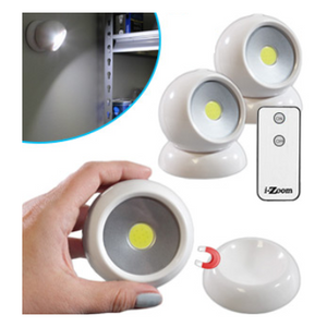 Pack of 4: Removeable Magnetic Rota-Ball Lights plus Remote - Ships Next Day!