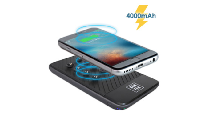 Suction Cup Wireless Charging Power Bank - Ships Next Day!