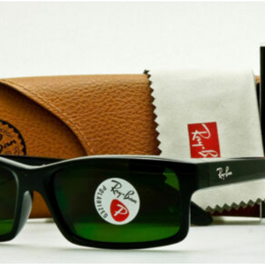 Ray-Ban Polarized Glossy Black W/Green Lens Sunglasses (RB4151 601/2P 59MM)