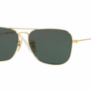 Ray-Ban Gold G-15 Plastic Lens Caravan Sunglasses  (RB3603 001/71 56MM)