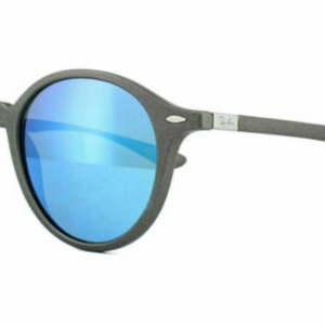 Ray-Ban Round Liteforce  Grey w/Blue Flash Lens Sunglasses (RB4237 620617 50)