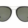 Ray-Ban Round Black w/ Green Polarized Lens Sunglasses (RB4285 601/9A)