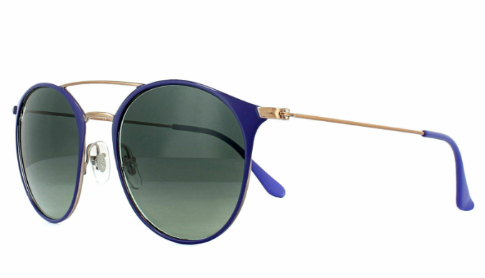 Ray-Ban Violet Bronze Copper Grey Gradient Sunglasses (RB3546 9073A5 52MM)