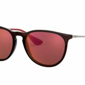 Ray-Ban Erika Color Mix Brown Silver Frame/Dark Red Classic Sunglasses (RB4171 6339D0 54MM)