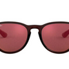 Ray-Ban Erika Color Mix Brown Silver Frame/Dark Red Classic Sunglasses (RB4171 6339D0 54MM)
