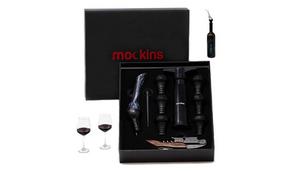 10 Piece Wine Accessory Set With Pump, Stoppers and Corkscrew - Makes a Great Gift! (Ships from Amazon Warehouse)