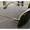 Ray-Ban Mens Gold/Green Pilot Aviator Sunglasses (RB3267 001/71 64MM)