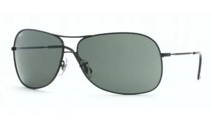 Ray-Ban  Black/ Grey Aviator Sunglasses (RB3267 006/71)