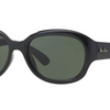 Ray-Ban Oval Black/Green Sunglasses (RB4198 601 55)