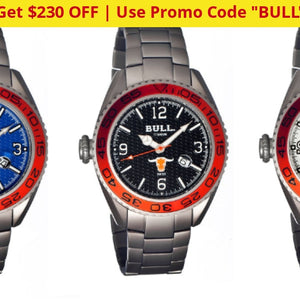 Bull Titanium Hereford Pro-Diver Watch + Free Return Shipping - Ships Quick! Watches