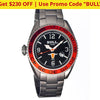 Bull Titanium Hereford Pro-Diver Watch + Free Return Shipping - Ships Quick! Black/silver Watches