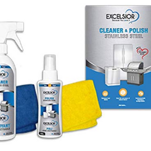 Excelsior HE Stainless Steel Cleaner and Polish Kit, 20.12 Ounce