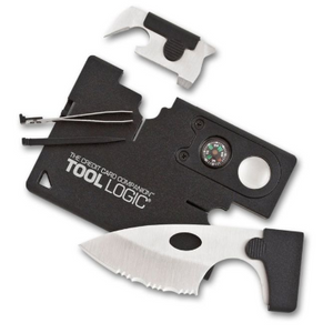 9 in 1 Tool Logic Credit Card Companion with 2" Blade, Can Opener, Tweezer & More (Buy More & Save More)
