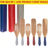 2 For $24.99: Mad Hungry 6-Piece Spurtles With Gift Boxes (Acacia Wood Or Silicone) - Ships Quick!