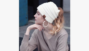 Soft Knit Ponytail Beanie 2 or 4 Pack!