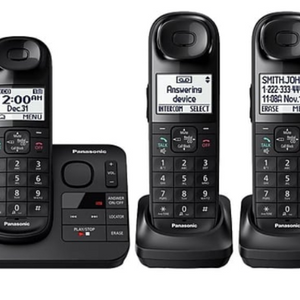 Panasonic 3-Handset Cordless Telephone (KX-TGL433B) - Ships Quick!