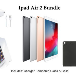 Price Drop: Apple iPad Air 2 64GB WiFi + Case + Tempered Glass + Charger Bundle (Refurbished)!