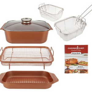 Copper Chef 7-piece 14-in-1 Wonder Cooker Cooking System - Renewed
