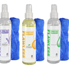 Pack of 3: 100% Organic Yoga Mat Cleaner + Microfiber Towel | Cleans, Restores, and Freshens Yoga Mats