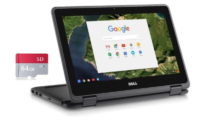 Dell Chromebook 11.6-Inch Laptop 3189 T8TJG (Refurbished) + 64gb SD Card!