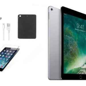 Apple iPad Mini 4 with Wi-Fi (16GB Space Gray) with Tempered Glass, Case and Charger