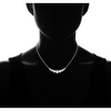 Graduated White Fire Opal Necklace in 18K White Gold Plating