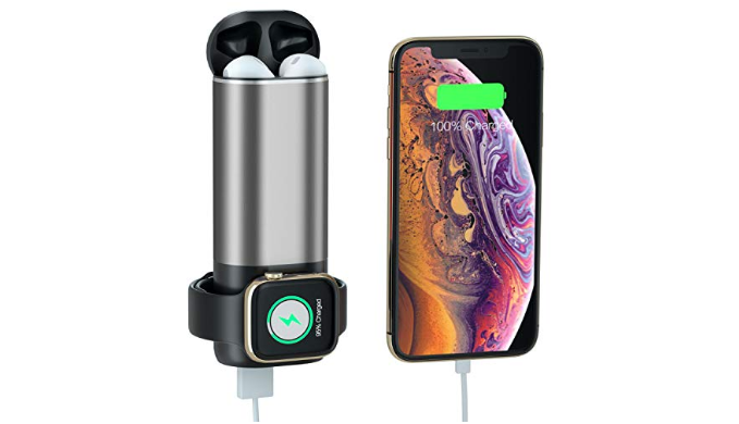 3 in 1 Charging Power Bank for Airpods, iWatch Series 4/3/2/1 + 5200mAh External Battery Pack for other Devices - Ships Quick!