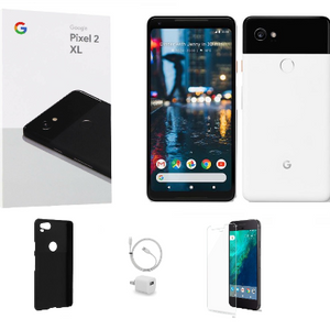 Google Pixel 2 XL 64GB Factory Unlocked Bundle - GSM/CDMA 4G LTE Octa-Core Phone w/ 12.2MP Camera (Refurbished) - Ships Quick!