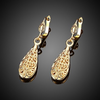 18K Gold Laser Cut Filigree Drop Earrings