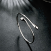 Silver Waterdrop Bangle and Hook Earrings Set