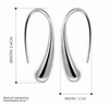 Silver Waterdrop Bangle and Hook Earrings Set