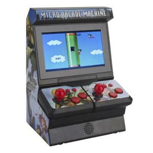 NEW HOLIDAY RELEASE: 1 or 2 Player Wireless Micro Arcade Machine with 300 Games and built-in controllers!