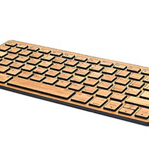GREAT GIFT: Custom Carved Bamboo Bluetooth Mini Keyboard - Ships Quick!